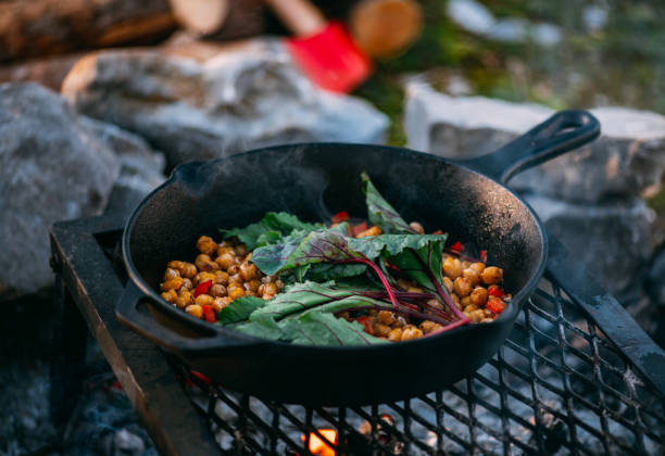 istock Vegan Meal Preparing by the Campfire 1365177209