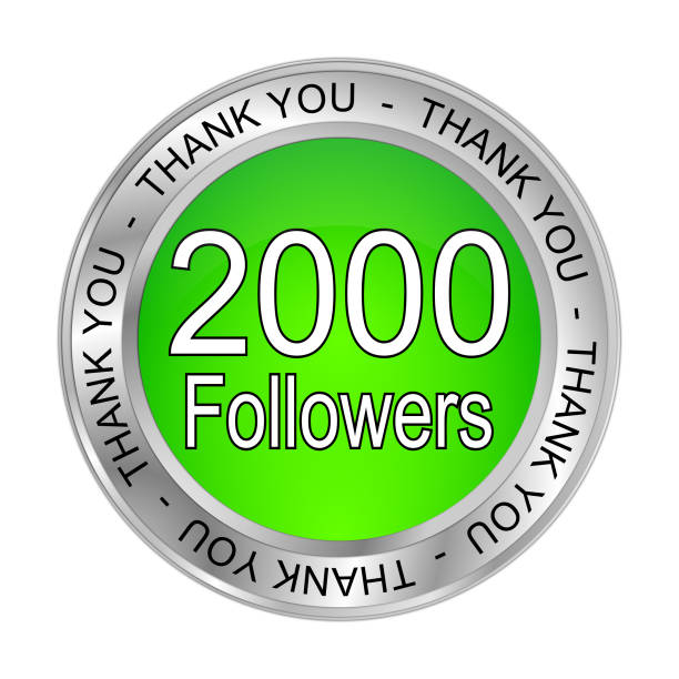 istock 2000 Followers Thank you - 3D illustration 1365178369