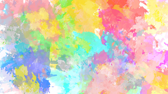 Pastel colors watercolor illustration painting brush strokes