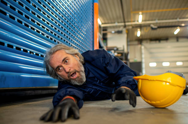 istock Accident during work in factory. 1365185060