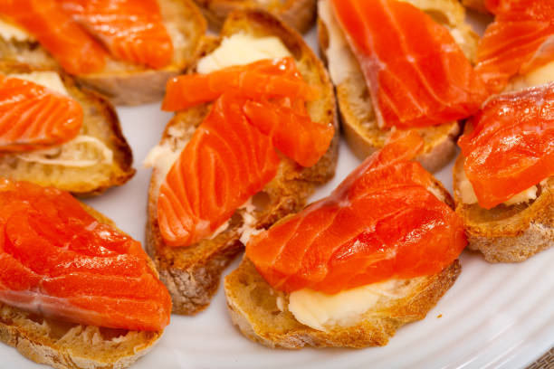 istock Sandwiches with salmon and butter 1365188426