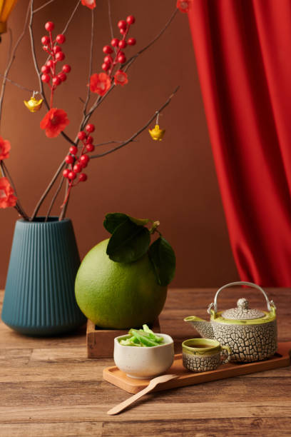 istock Candied Fruits and Tea for Spring Festival 1365190077