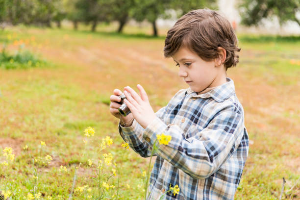 Little boy photographer