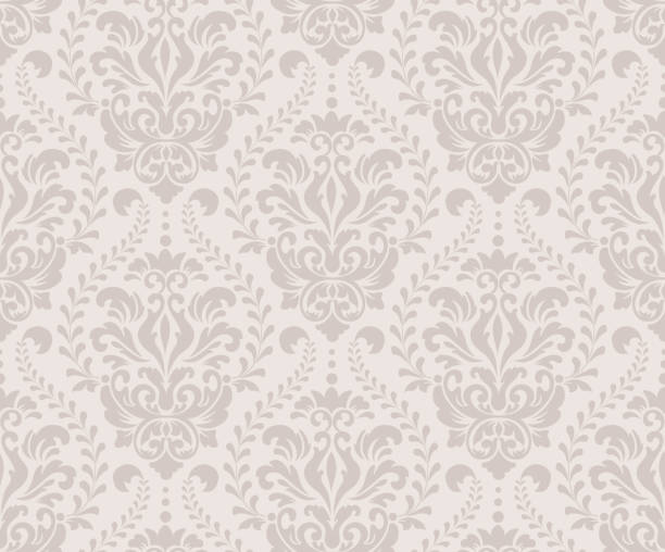 Damask seamless pattern element. Vector floral damask ornament vintage illustration. Damask seamless pattern element. Vector floral damask ornament vintage illustration rococo style stock illustrations