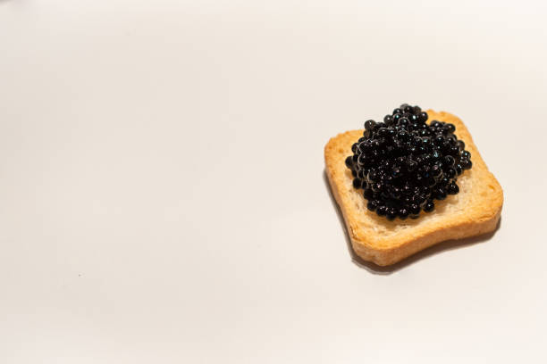 istock Toast with black caviar 1365192722