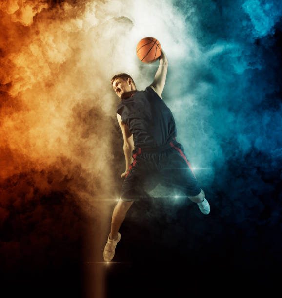 man basketball player - basketball sport storm star imagens e fotografias de stock