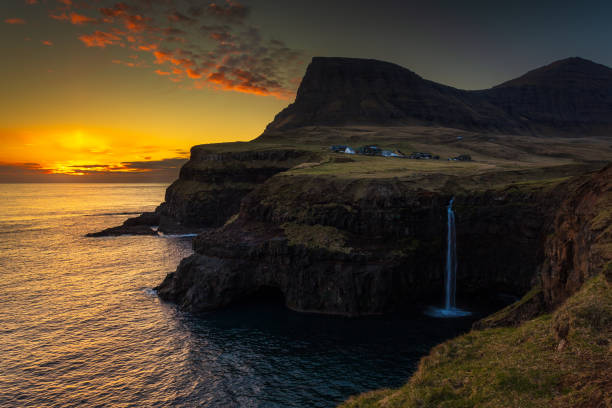 istock View of Mulafossur Waterfall, Faroe Islands. 1365197545