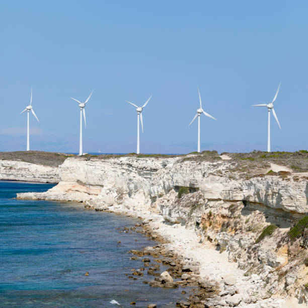 istock Wind turbine field at Bozcaada, Turkey 1365199138