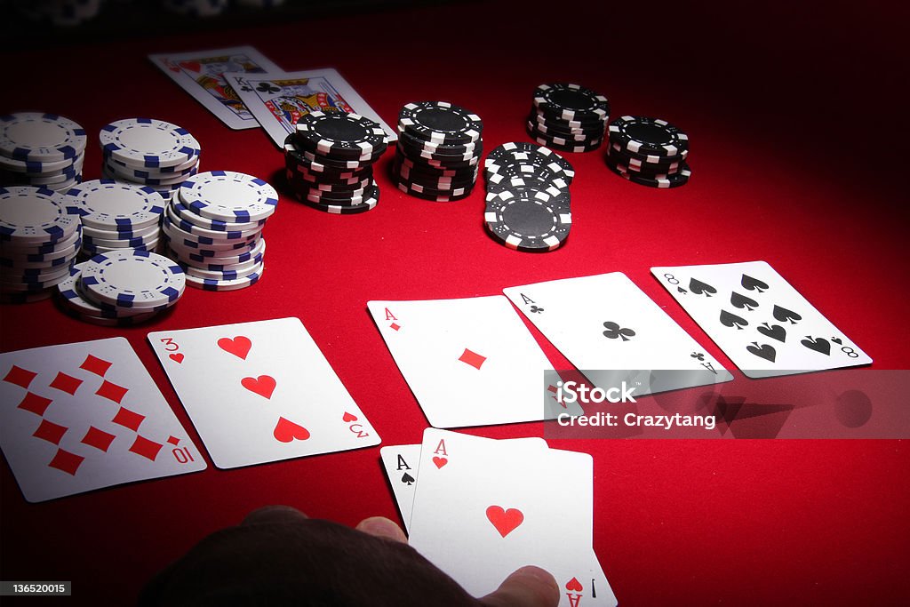 Poker-hand - Lizenzfrei Ass Stock-Foto