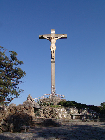 Antique crucifix made of gold - Roman Catholic Church, Jesus Christ