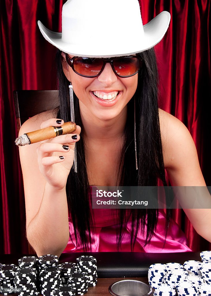 poker girl 20-29 Years Stock Photo