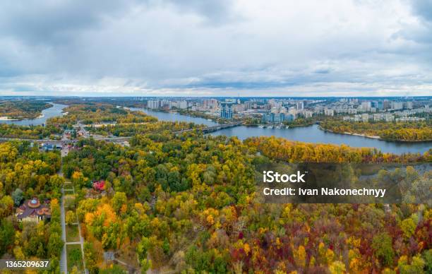 Panorama Of Kiev From A Heightn Stock Photo - Download Image Now - Aerial View, Architecture, Awe