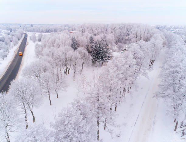 istock Country road in winter.
