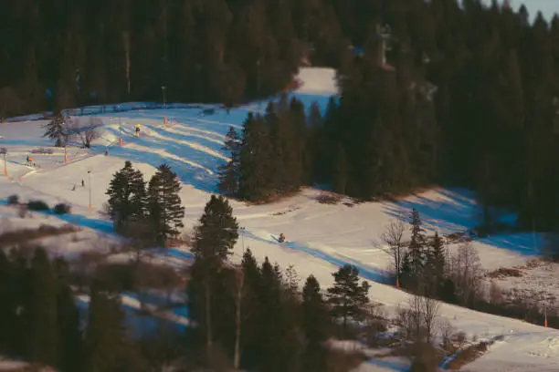 Photo of Aerial winter view of Bialka Tatrzanska ski.