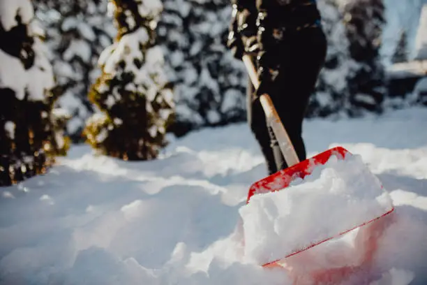 Photo of shoveling snow