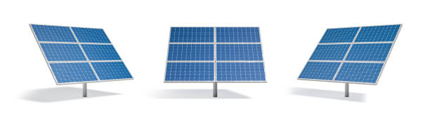 istock Solar panels isolated on the white background 1365217104