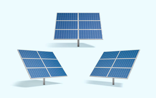 istock Solar panels isolated on the background 1365217107