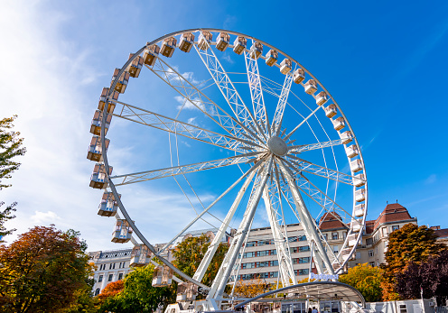 Ferris Wheel (Budapest Eye) in center of Budapest, Hungary