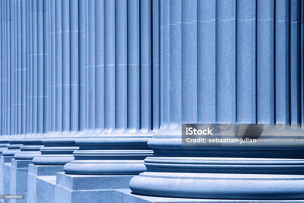 Gruppe von Unternehmen Blau business Säulen - Lizenzfrei Bankgeschäft Stock-Foto
