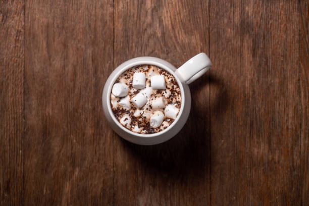 istock Mug of hot chocolate with marshmallow 1365222735