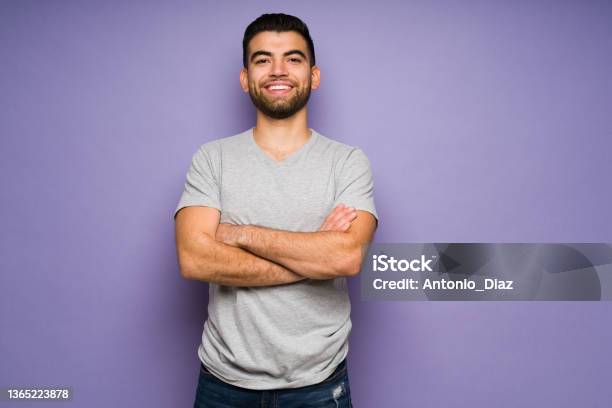 Attractive Man Feeling Cheerful Stock Photo - Download Image Now - Men, People, Portrait