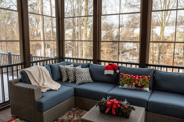 istock Cozy Porch Enclosure in Winter 1365227343