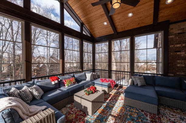 Cozy Porch Enclosure in Winter