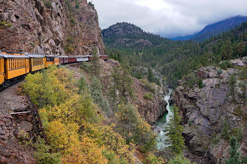 Durango, Colorado, USA September 30, 2021: Durango and Silverton Narrow Gauge Railroad.