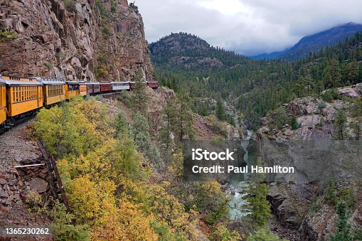 istock Durango, Colorado, USA September 30, 2021: Durango and Silverton Narrow Gauge Railroad. 1365230262