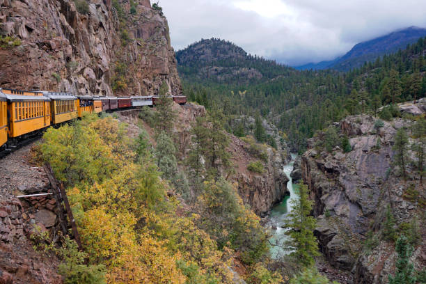 Durango, Colorado, USA September 30, 2021: Durango and Silverton Narrow Gauge Railroad. stock photo