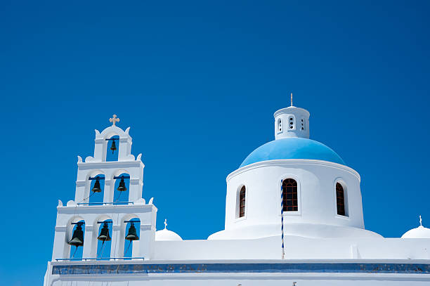 Santorini church stock photo