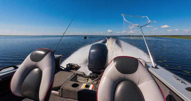 istock Motor boat on the lake.