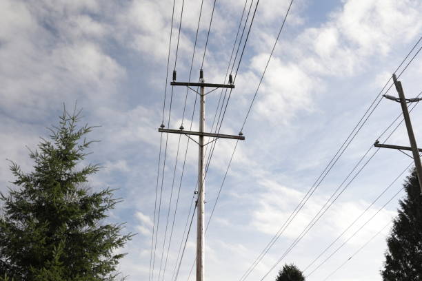 istock Power Lines and a Cloudy Sky over British Columbia, Canada 1365233346