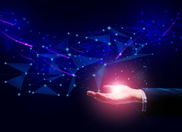 istock world wide web internet with connections and female hand. Wireless coverage of the planet 1365234715