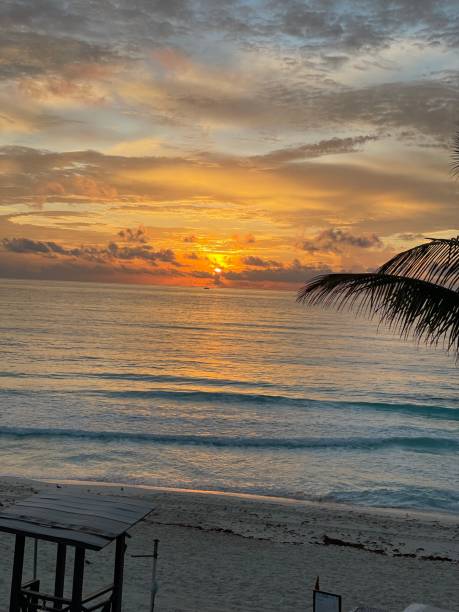 istock Beautiful Sunset ocean Cancun Mexico 1365241382