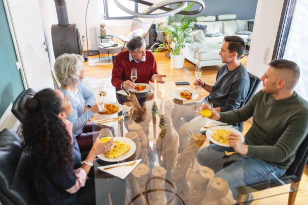 istock A multigenerational family having lunch in the dining room 1365241861
