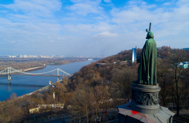 istock Kiev from the heights. Monument to Vladimir
