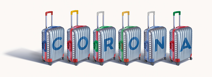 Travelling with Corona Virus - Word on suitcases