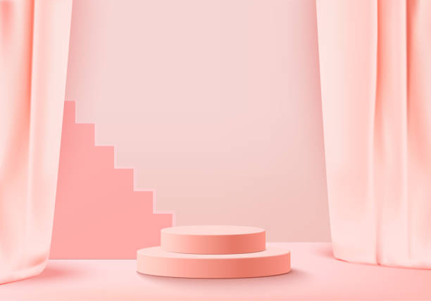 istock 3d background products valentine podium in love platform. heart background vector 3d with winners podium. stand to show cosmetic products. Stage showcase on pedestal modern studio pink pastel 1365247386