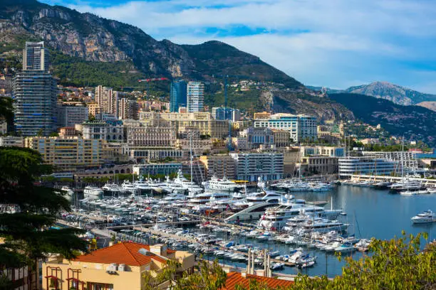 Photo of Marina with yachts in Monaco.