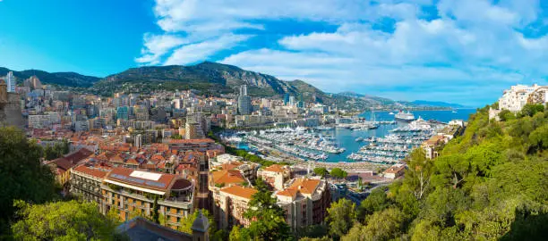 Photo of Marina with yachts in Monaco.