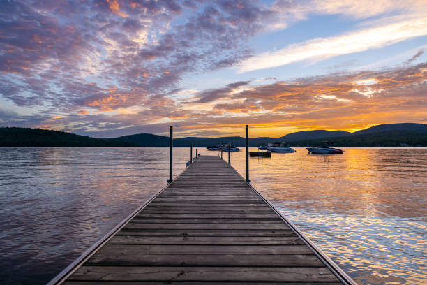 istock Summer Sunset at the Lake in Quebec, Canada 1365250563