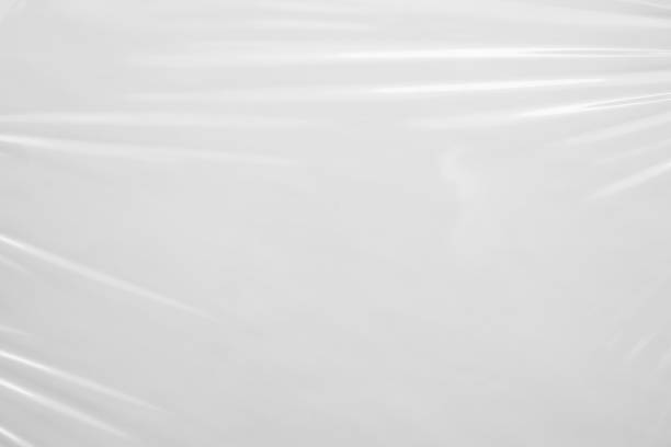 White transparent plastic film wrap texture background