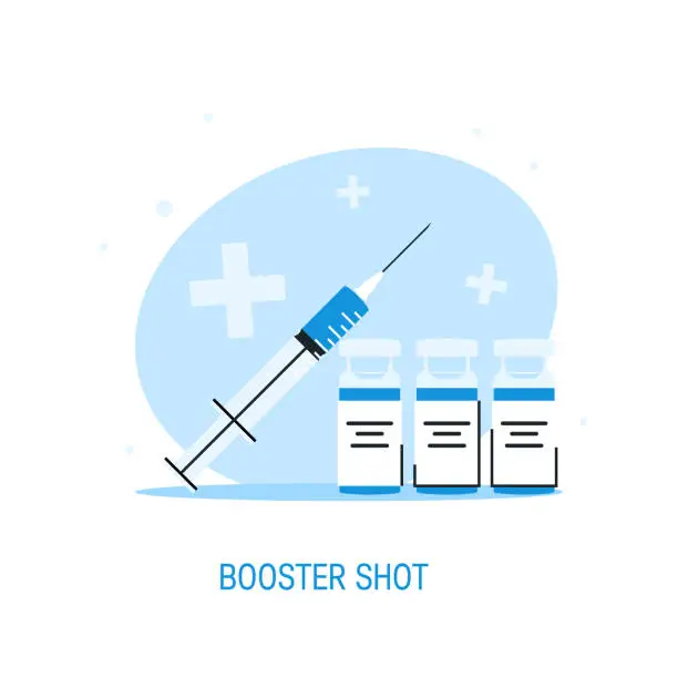 Vector illustration of Immune booster shot, vector icon in isometric view