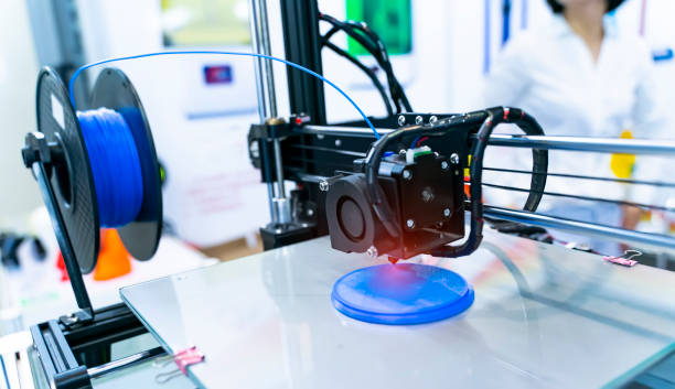 3D Printer Printing Prototypes stock photo