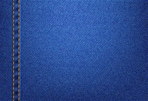 Vector illustration of Jeans denim texture pattern, apparel background
