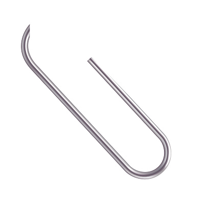 paper clip with rear section hidden