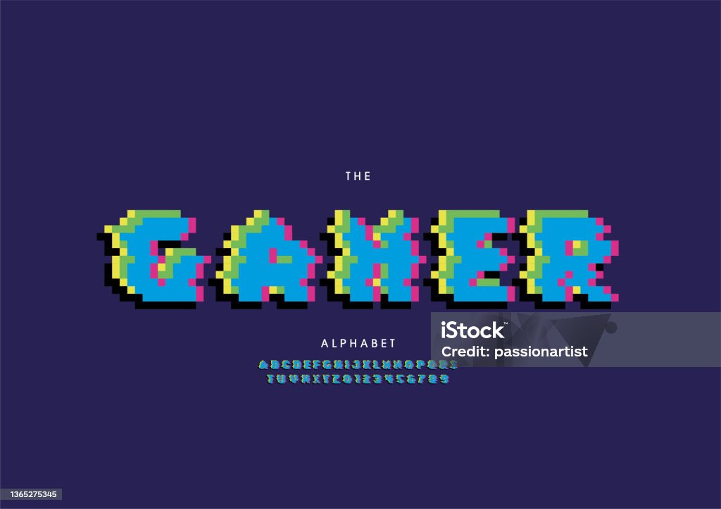 Letter Egaming Gamer Alphabet Stock Illustration - Download Image Now - Abstract ...