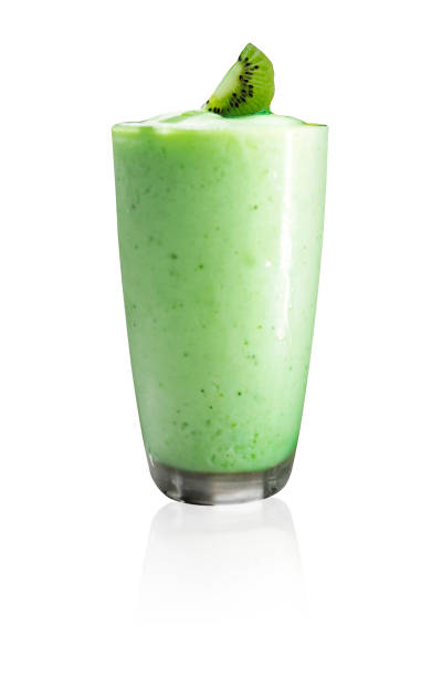 istock green smoothie with kiwi in glass on white background 1365285862
