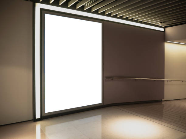 istock Blank advertisement mock up at a modern shopping mall 1365287929